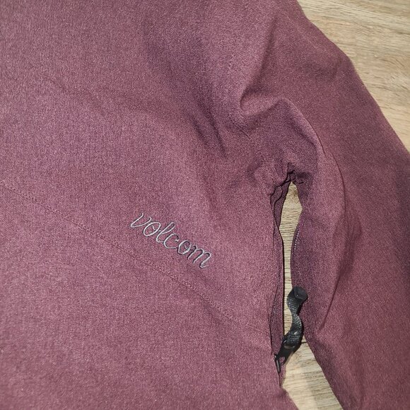 Volcom women S Long Zip Hooded Ski Snow Jacket Coat - Picture 8 of 8